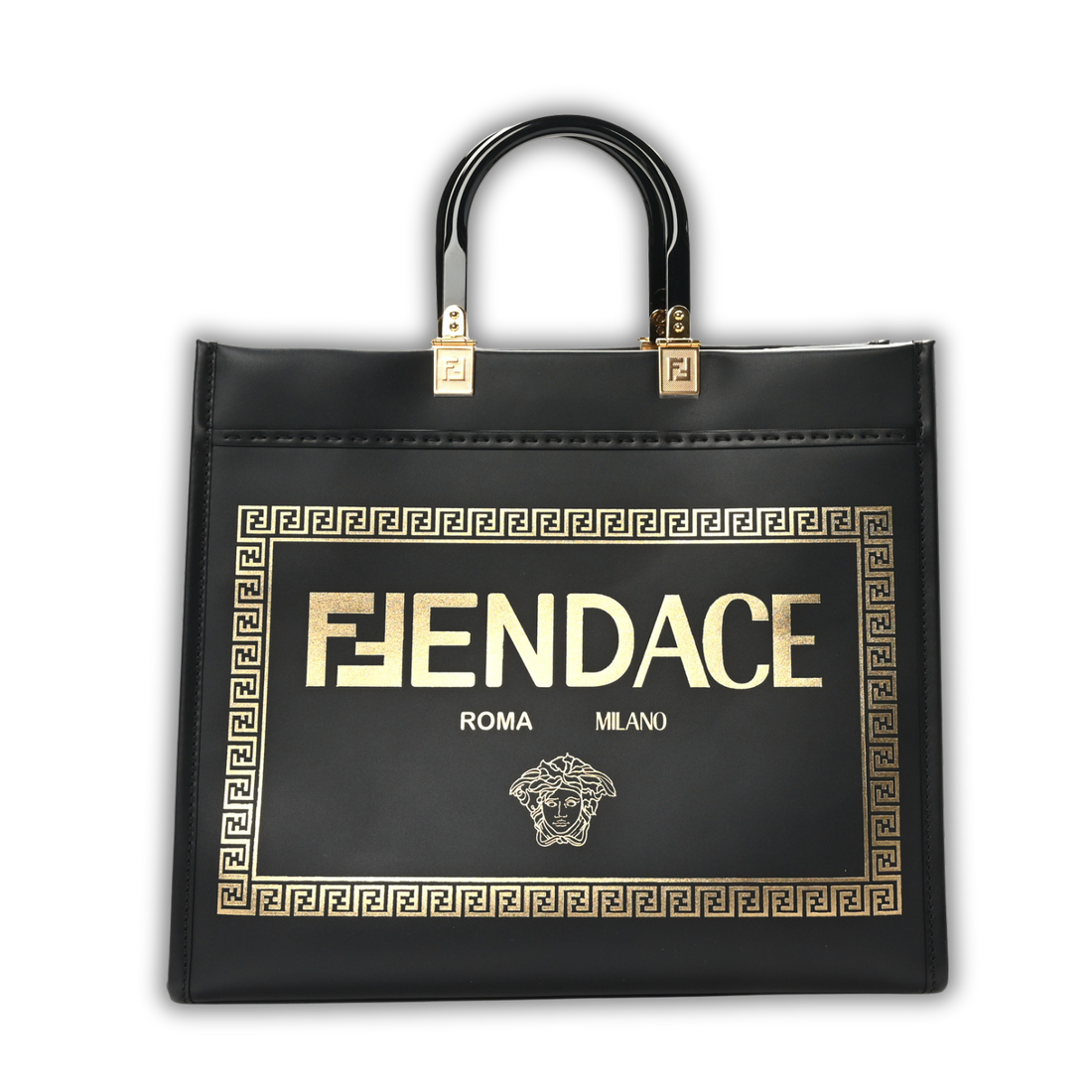 FENDI X VERSACE Calfskin Plexiglass Fendace Medium Fendi FENDI X VERSACE Calfskin Plexiglass Fendace Medium Fendi